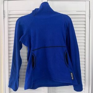 Melazana Women’s Small Blue Microgrid Fleece Hoodie